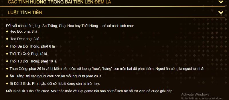 Luật tính tiền được Macau Club quy định rõ ràng