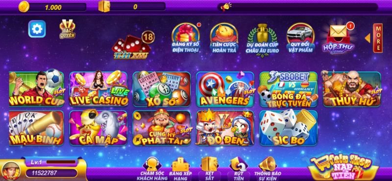Các thể loại game đa dạng