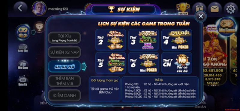 BemClub trang bị đầy đủ các tính năng nạp rút tiền một cách chuyên nghiệp