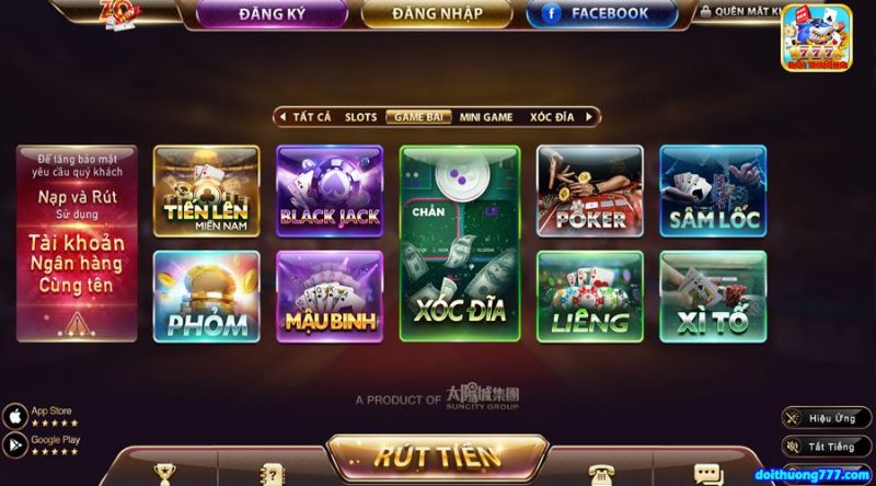 Game bài Zowin thu hút người chơi